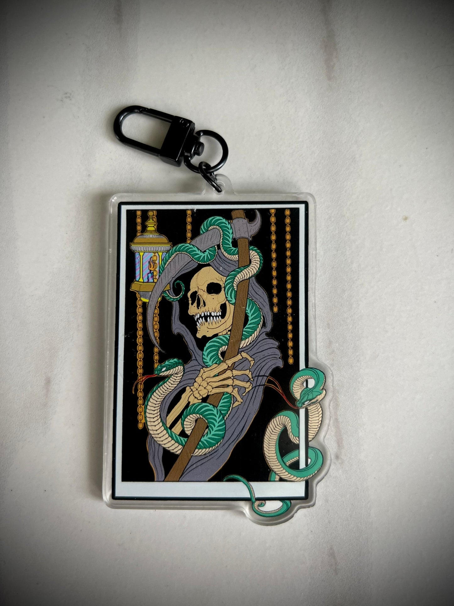 Tarot Death keychain