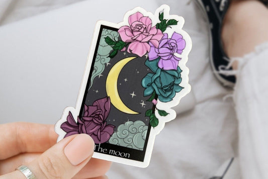 Moon tarot sticker